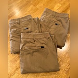 3 pair: Hollister mens Chino Khaki 36x32